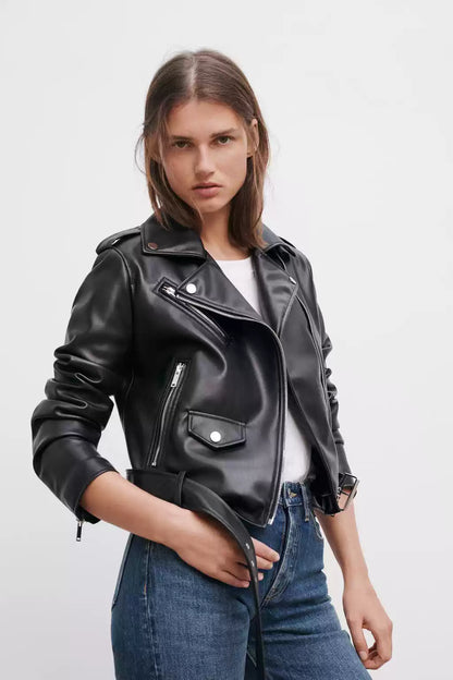 Faux Leather Biker jacket