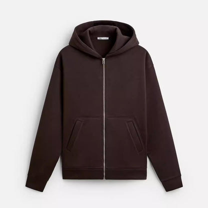 Premium Zipper Cropped Hoodie