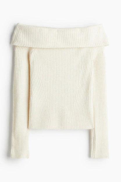 "AVA" - SHOULDER SWEATER