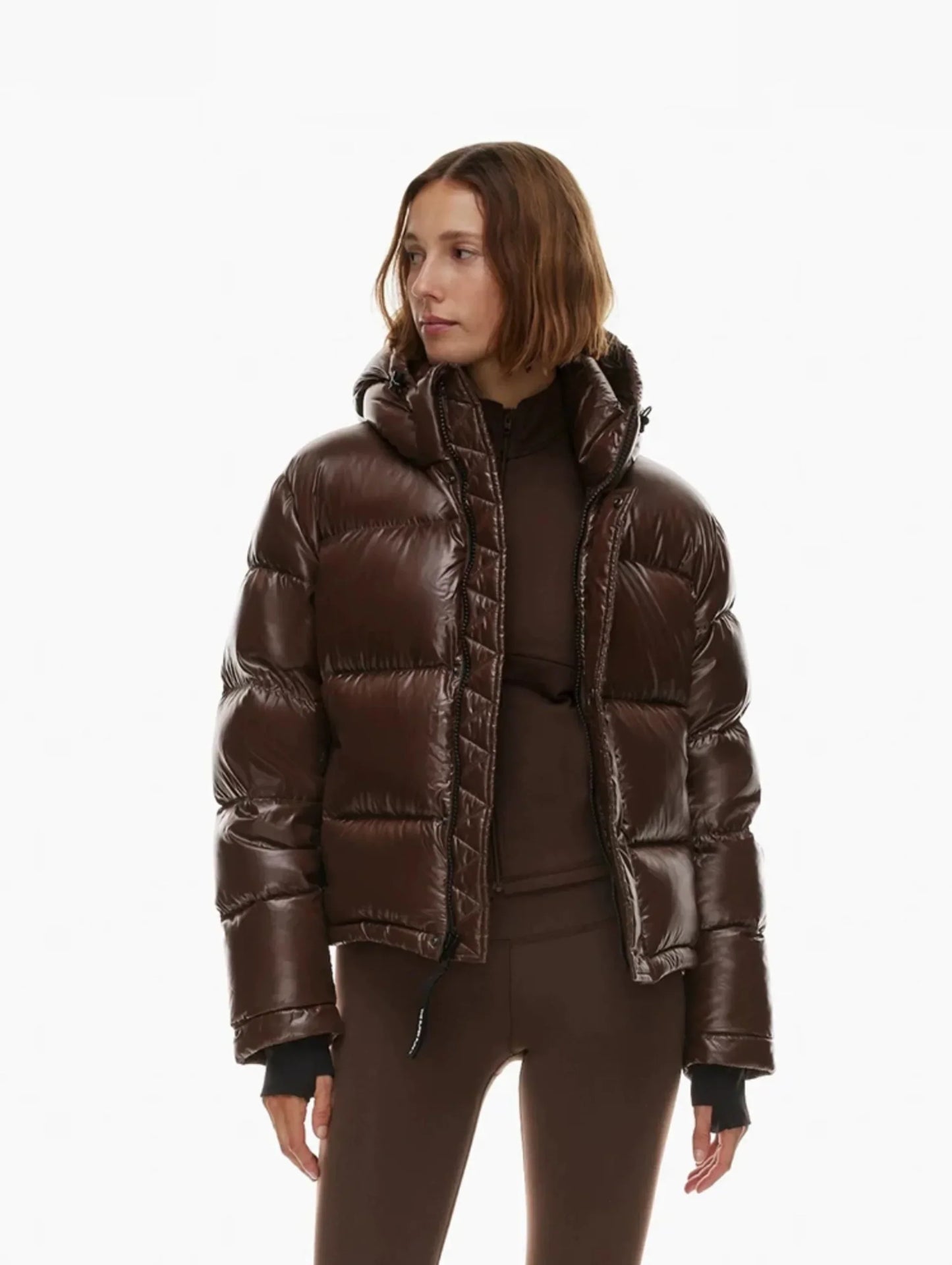 Glossy Puffer Jacke