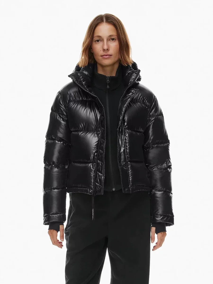 Glossy Puffer Jacke